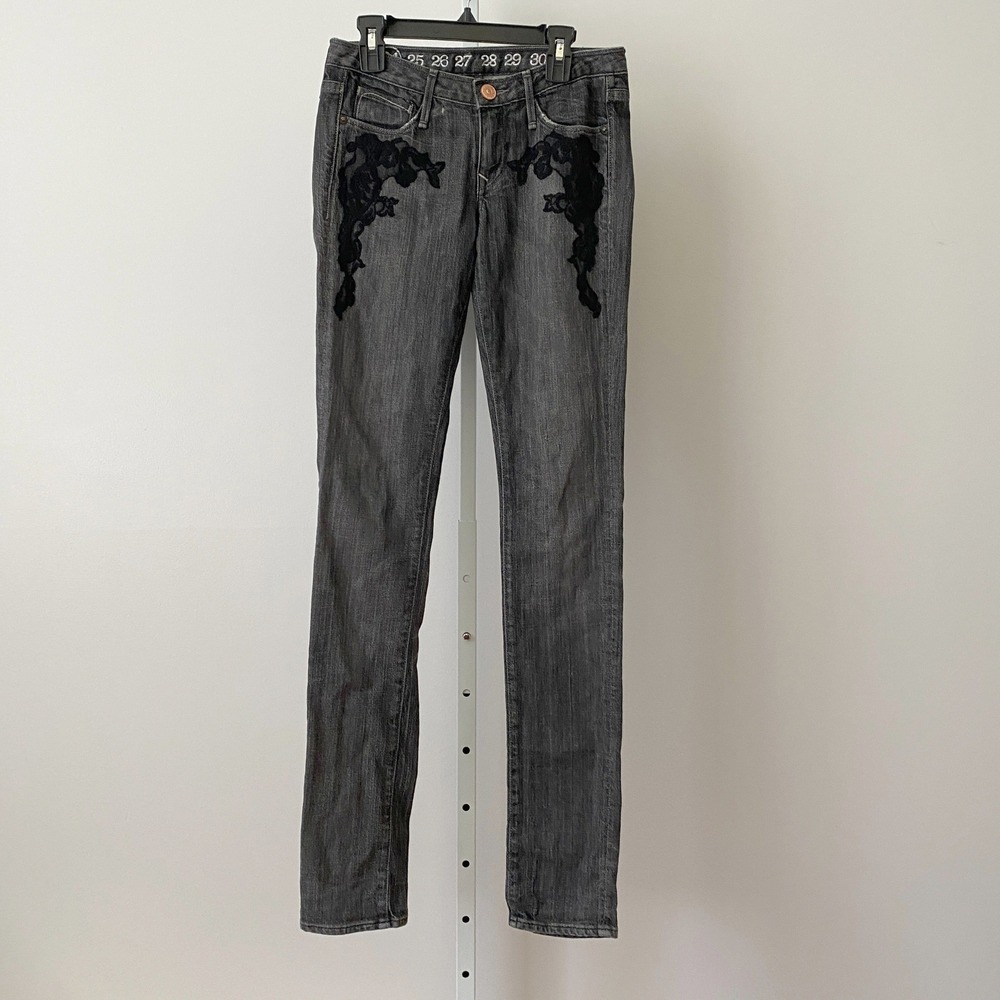 Behnaz Sarafpour x Earnest Sewn 24 Black Ash Harlan No. 35 Cigarette Leg Jeans